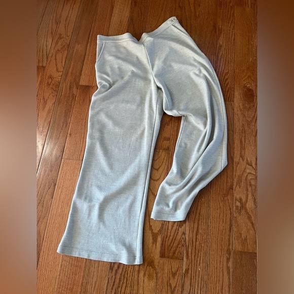 LAUREN RALPH LAUREN GRAY WOOL BLEND CROPPED WIDE LEG PANTS Women’s L - Picture 1 of 10